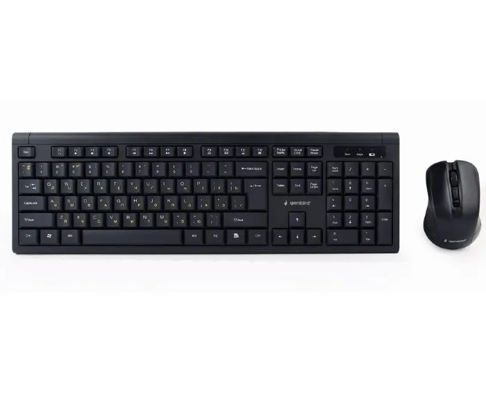 Set Tastatură + Mouse Gembird KBS-WM-03-RU, Fără fir, Negru