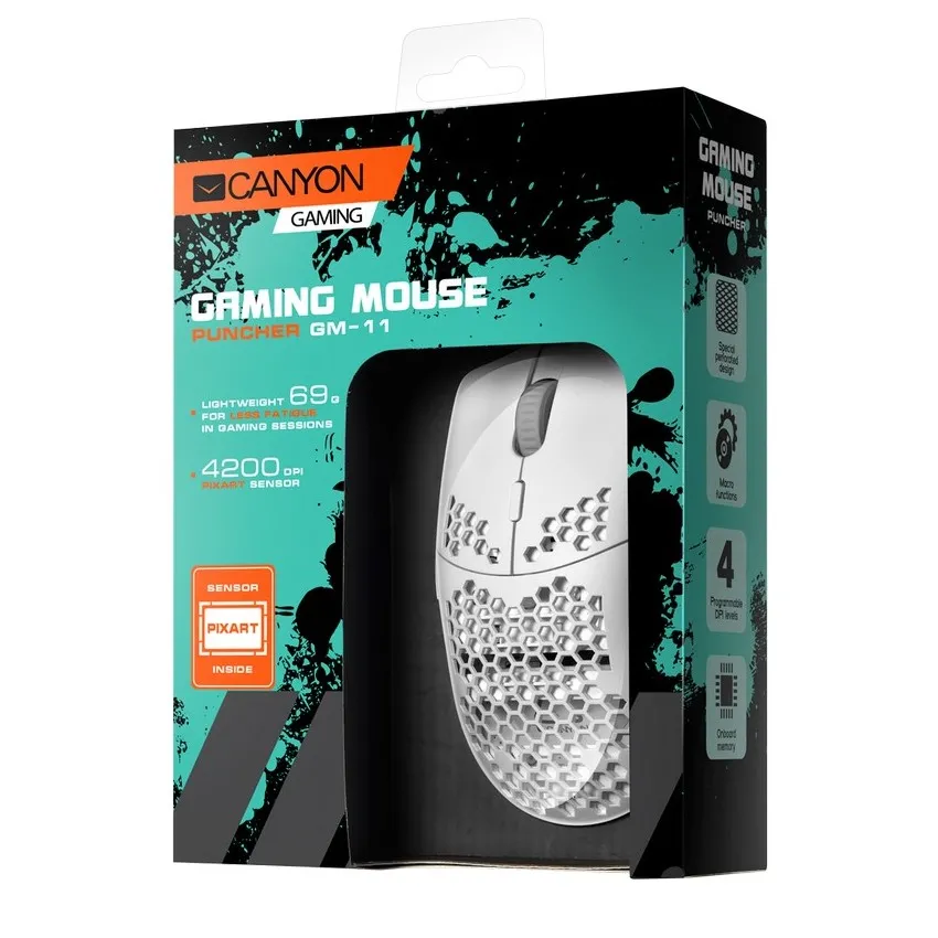 Игровая мышь Canyon GM-11, Белый