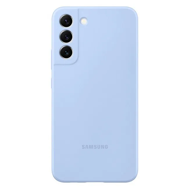 Husă Samsung Silicone Cover for Galaxy S22+, Albastru deschis