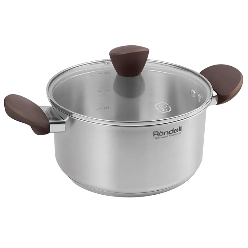 Кастрюля Rondell Kortado, 2л, Нержавеющая сталь