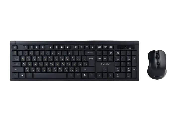 Set Tastatură + Mouse Gembird KBS-WM-03-RU, Fără fir, Negru
