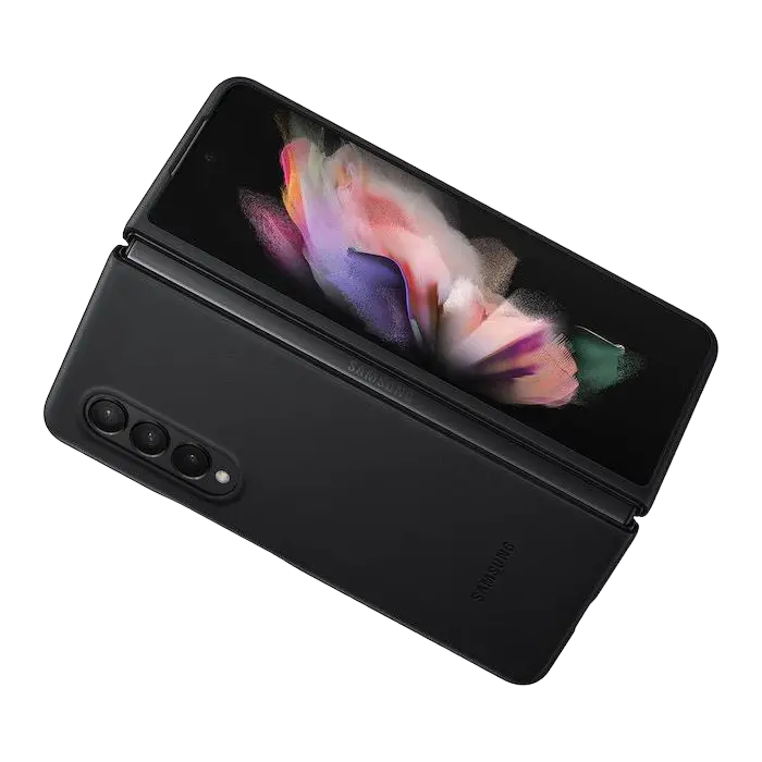 Husă tip carte Samsung Leather Cover for Galaxy Z Fold 3, Negru