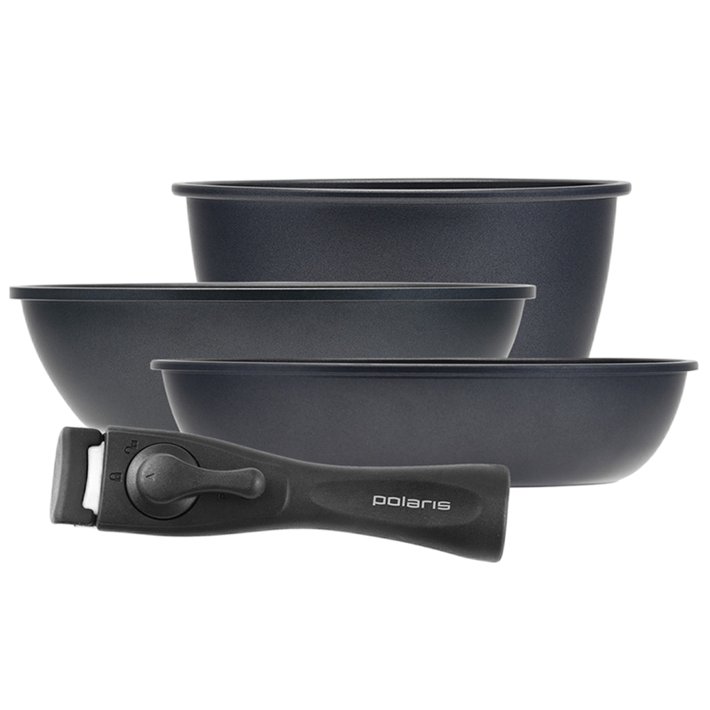 Set de vase Polaris EasyKeep-4DG, 1,7L, Negru