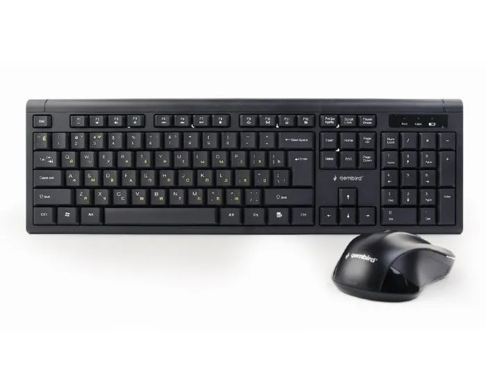 Set Tastatură + Mouse Gembird KBS-WM-03-RU, Fără fir, Negru