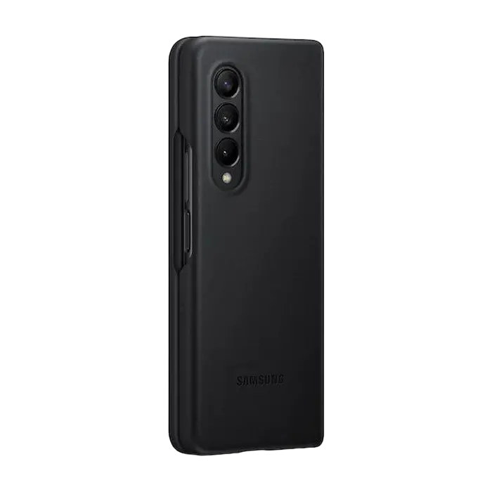 Husă tip carte Samsung Leather Cover for Galaxy Z Fold 3, Negru