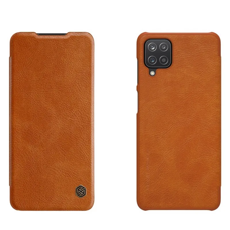 Husă tip carte Nillkin Galaxy A12 - Qin LC, Cafeniu