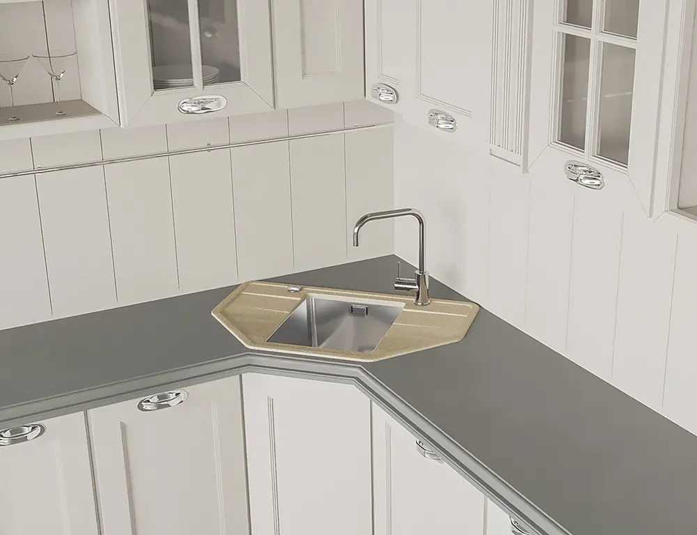 Кухонная мойка из кварца/нержав. Florentina-COMBI 800C Sampanie