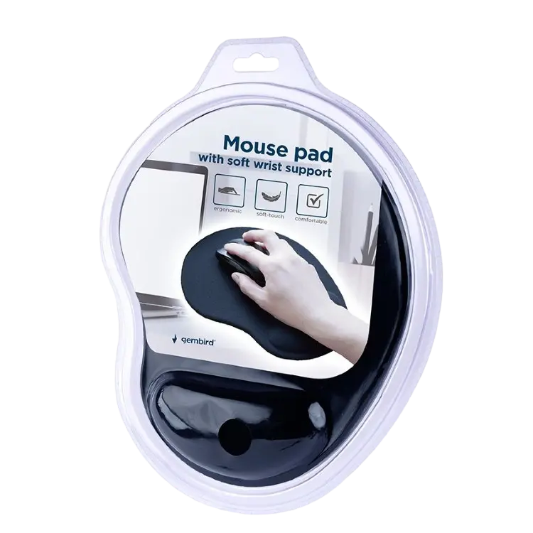 Mouse Pad Gembird MP-ERGO-01, 240mm x 200mm, Negru