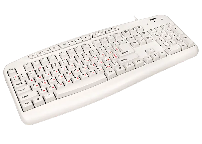 Tastatură SVEN Comfort 3050, Cu fir, Alb