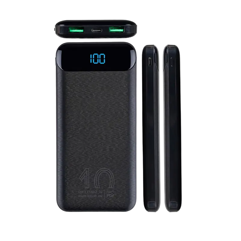 Power Bank Rivacase 10000 mAh QC 3.0/PD 20W, VA2540, Black