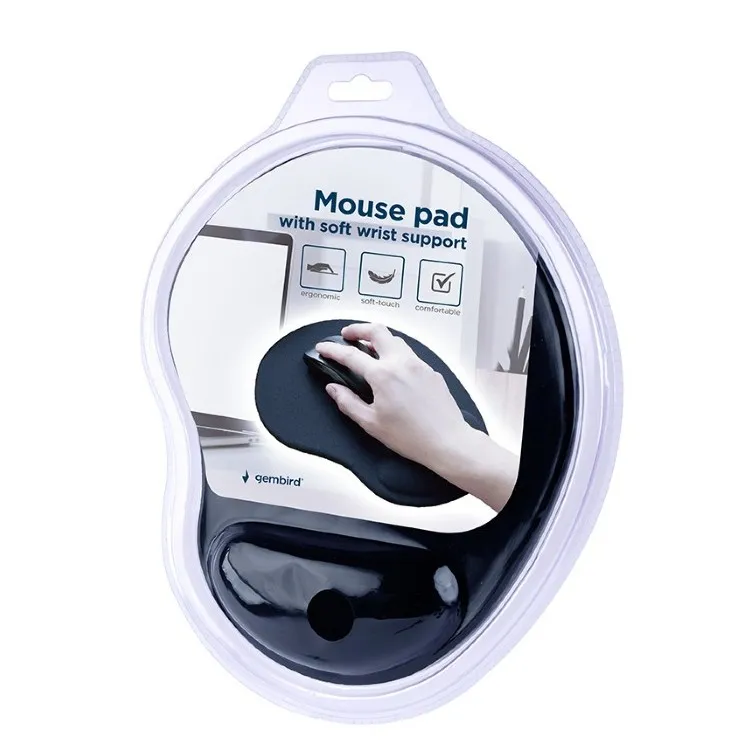 Mouse Pad Gembird MP-ERGO-01, 240mm x 200mm, Negru