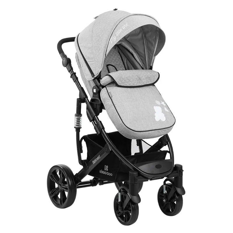 Cărucior 3-în-1 Kikka Boo Beloved, Gri deschis