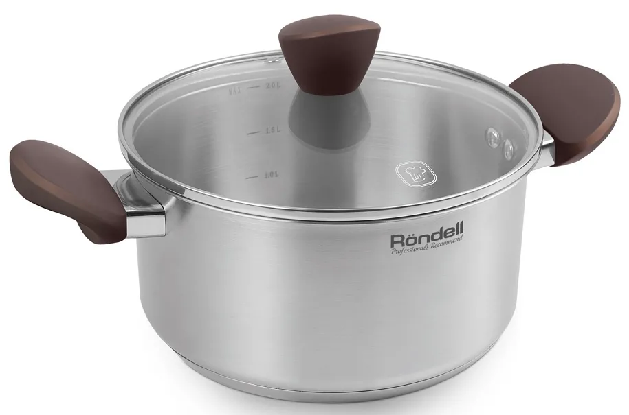 Кастрюля Rondell Kortado, 2л, Нержавеющая сталь