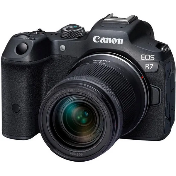 Aparat Foto Mirrorless Canon EOS R7 + RF-S 18-150 IS STM & Adapter EF-EOS R, Negru