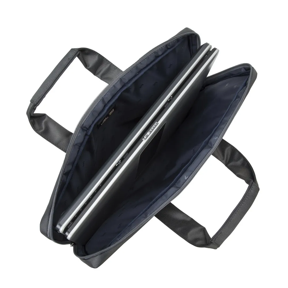 Geantă pentru Laptop RivaCase Central, 17.3", Poliester, Gri