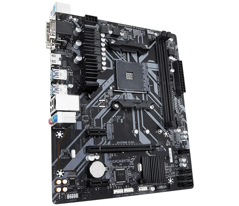 Материнская плата Gigabyte B450M S2H, AM4, AMD B450, Micro-ATX