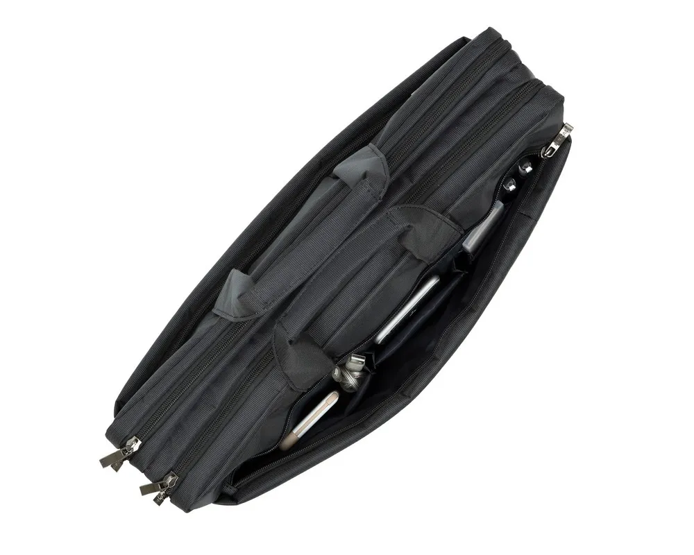 Geantă pentru Laptop RivaCase Central, 17.3", Poliester, Negru
