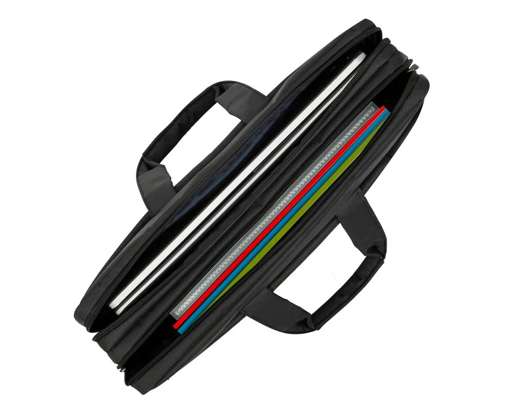 Geantă pentru Laptop RivaCase Central, 17.3", Poliester, Negru