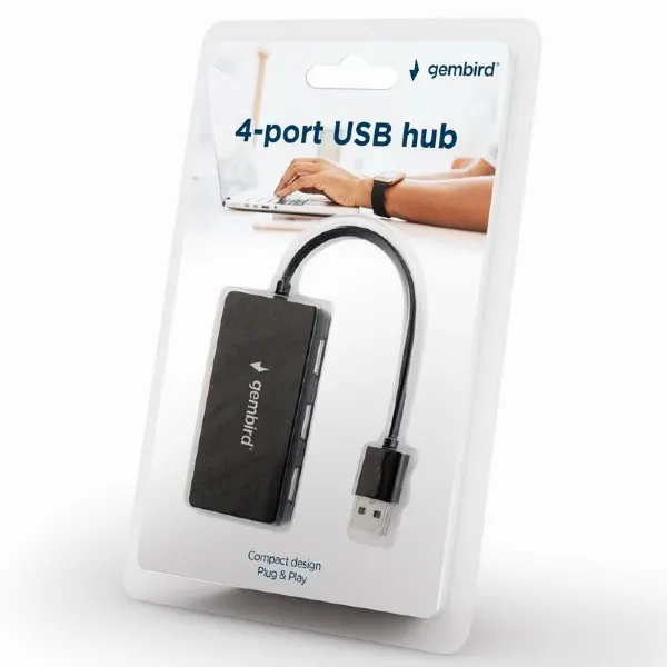 Adaptor Hub Gembird UHB-U2P4-04, Negru