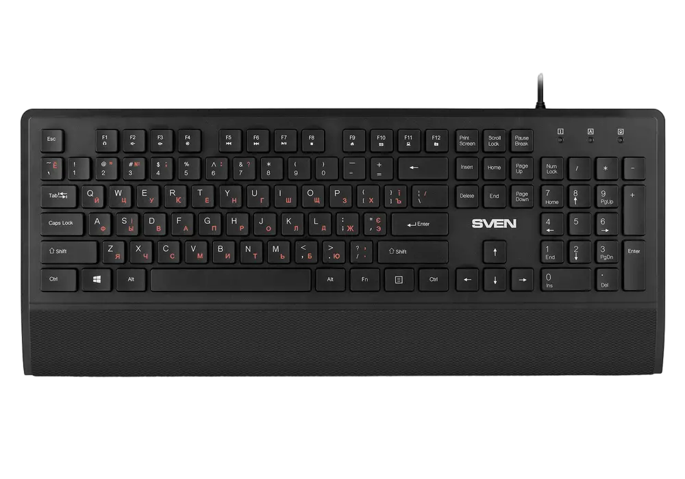 Tastatură SVEN KB-E5500, Cu fir, Negru