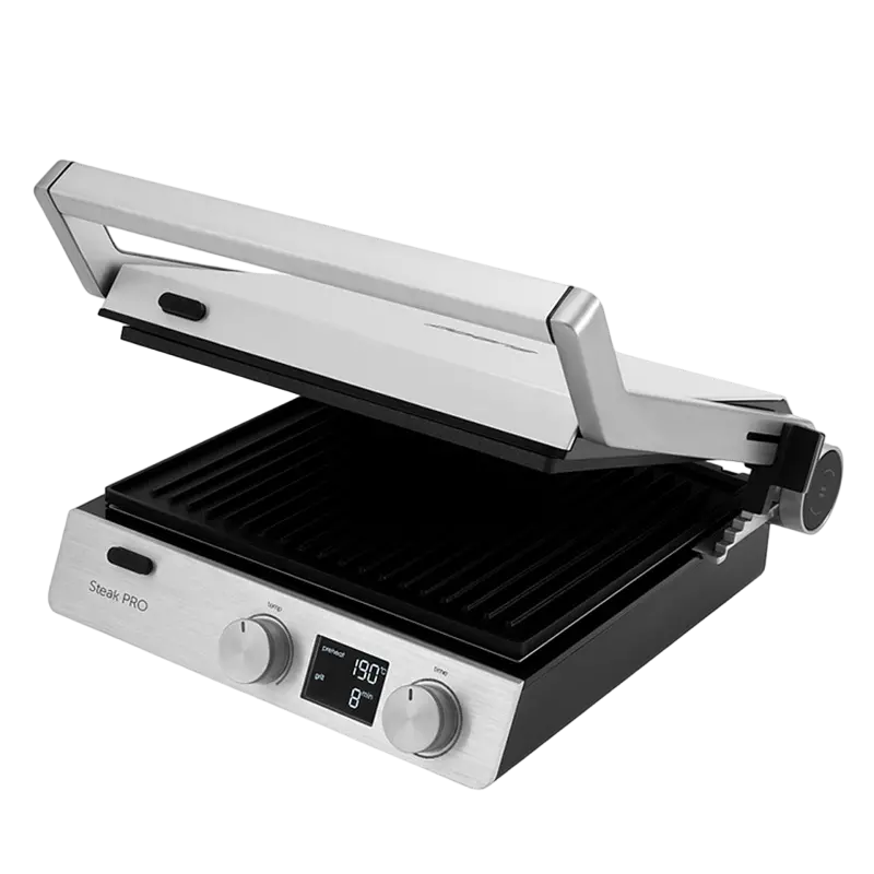 Grătar electric Polaris PGP3005, 2000W, Argintiu