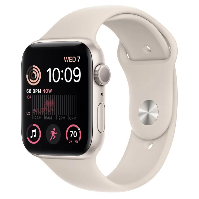 Ceas inteligent Apple Watch SE (2nd gen), 44mm, Starlight