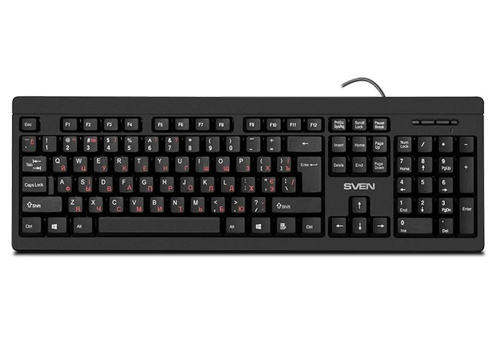 Set Tastatură + Mouse SVEN KB-S320C, Cu fir, Negru