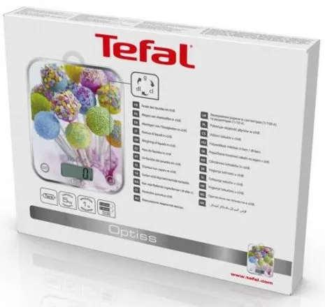 Cântar electronic de bucătărie Tefal Optiss Décor, Multicolor