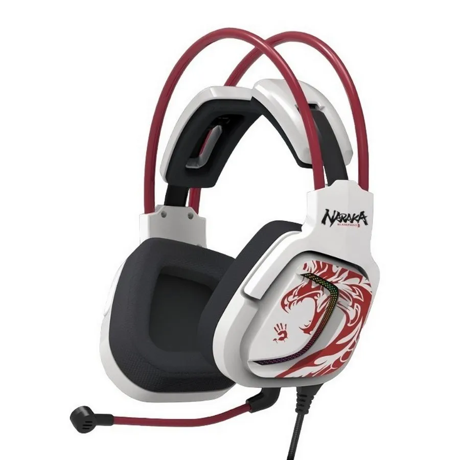 Căști gaming Bloody G575, USB, Alb