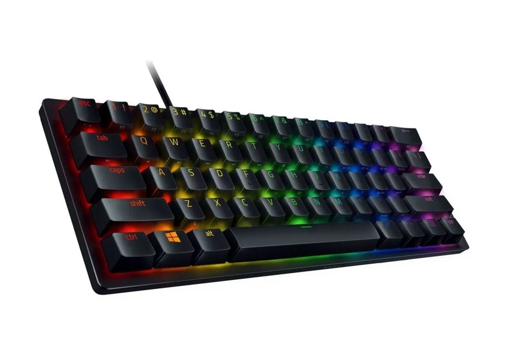 Gaming Keyboard Razer Huntsman Mini, Optical Clicky SW, Doubleshot PBT Keycaps,US Layout,USB, Black