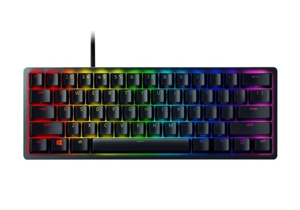 Gaming Keyboard Razer Huntsman Mini, Optical Clicky SW, Doubleshot PBT Keycaps,US Layout,USB, Black