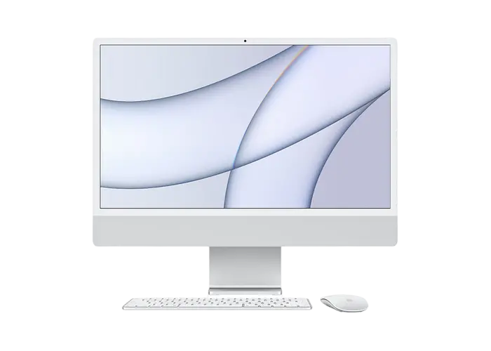 Computer All-in-One Apple iMac A2438, 24", M1 with 8-core CPU and 8-core GPU, 8GB/256GB, macOS Big Sur, Argintiu