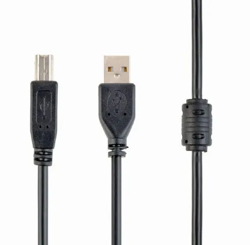 Cablu de comunicație Gembird CCF-USB2-AMBM-6, USB Type-A/USB Type-B, 1,8m, Negru