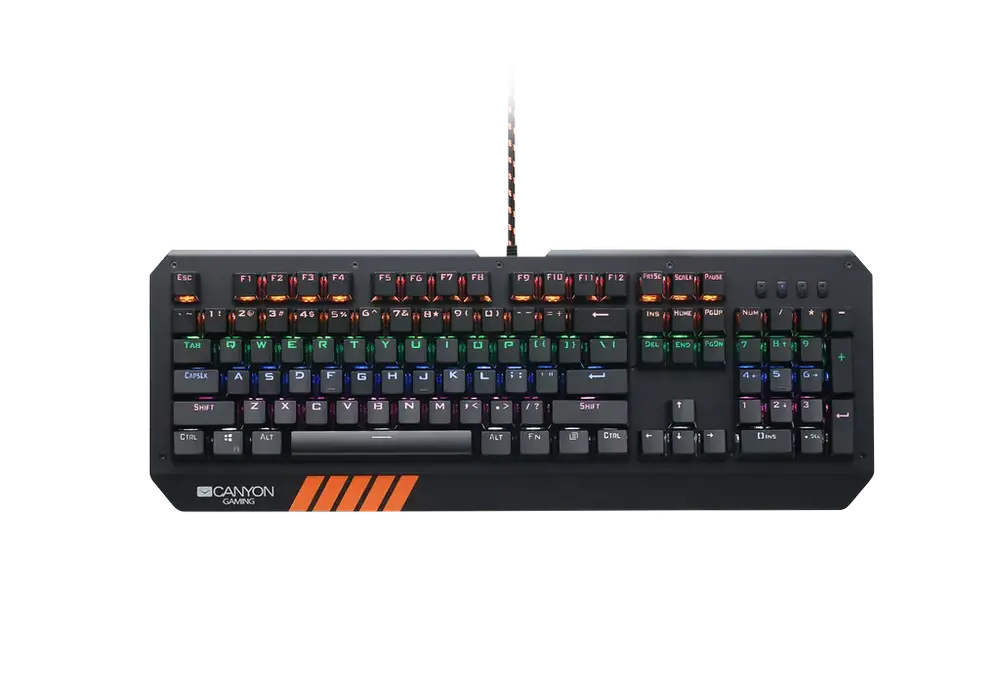 Клавиатура Canyon Hazard, Проводное, Черный/Серебристый