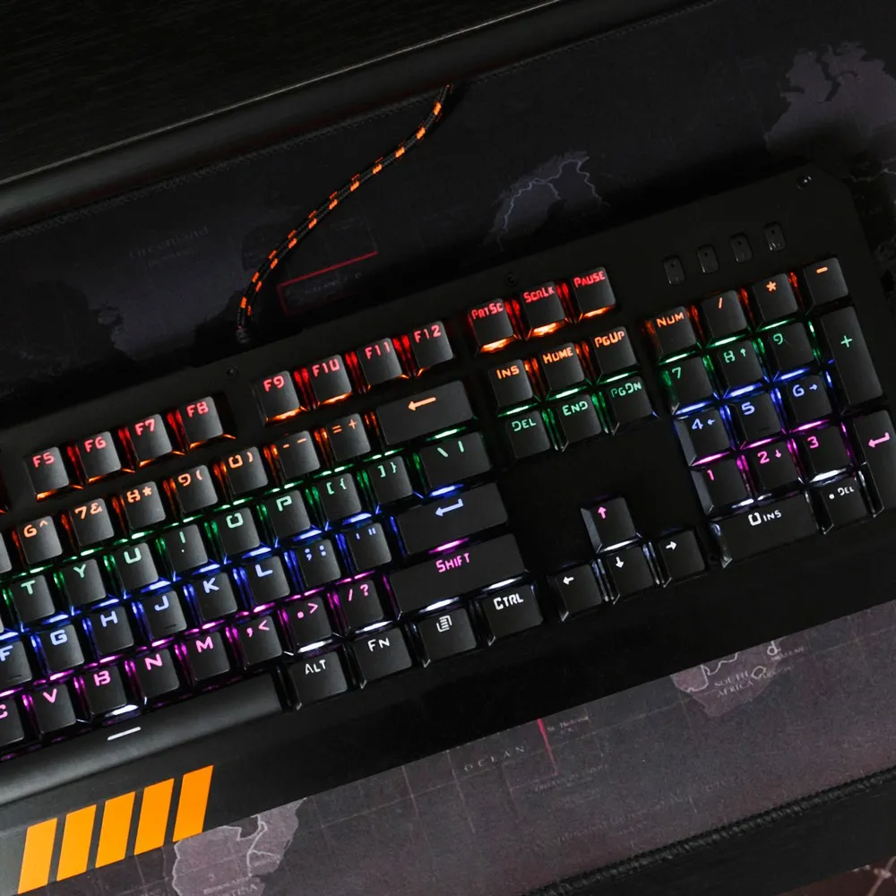 Клавиатура Canyon Hazard, Проводное, Черный/Серебристый