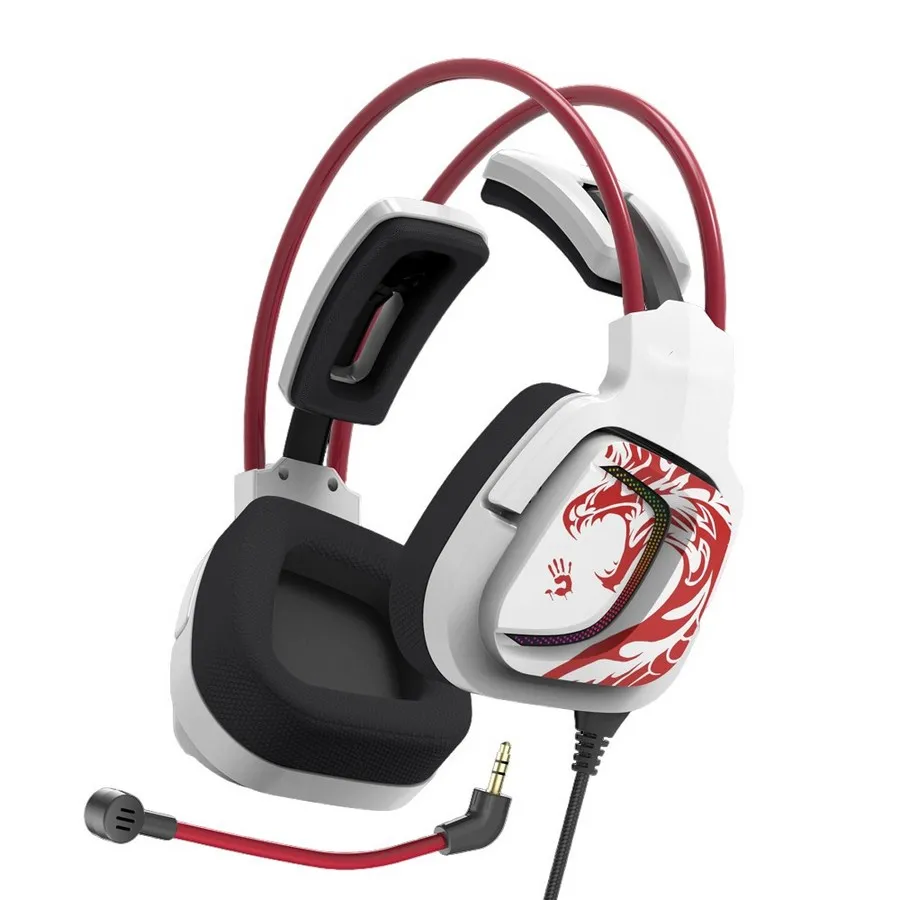 Căști gaming Bloody G575, USB, Alb