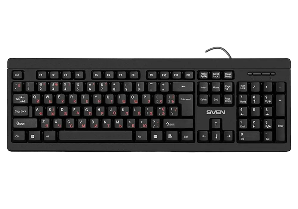 Set Tastatură + Mouse SVEN KB-S320C, Cu fir, Negru