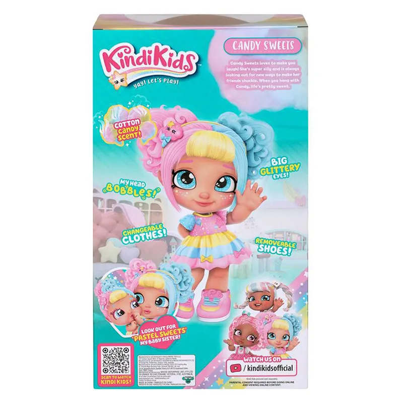 Păpușa KindiKids Candy Sweets S6, Roz Albastru