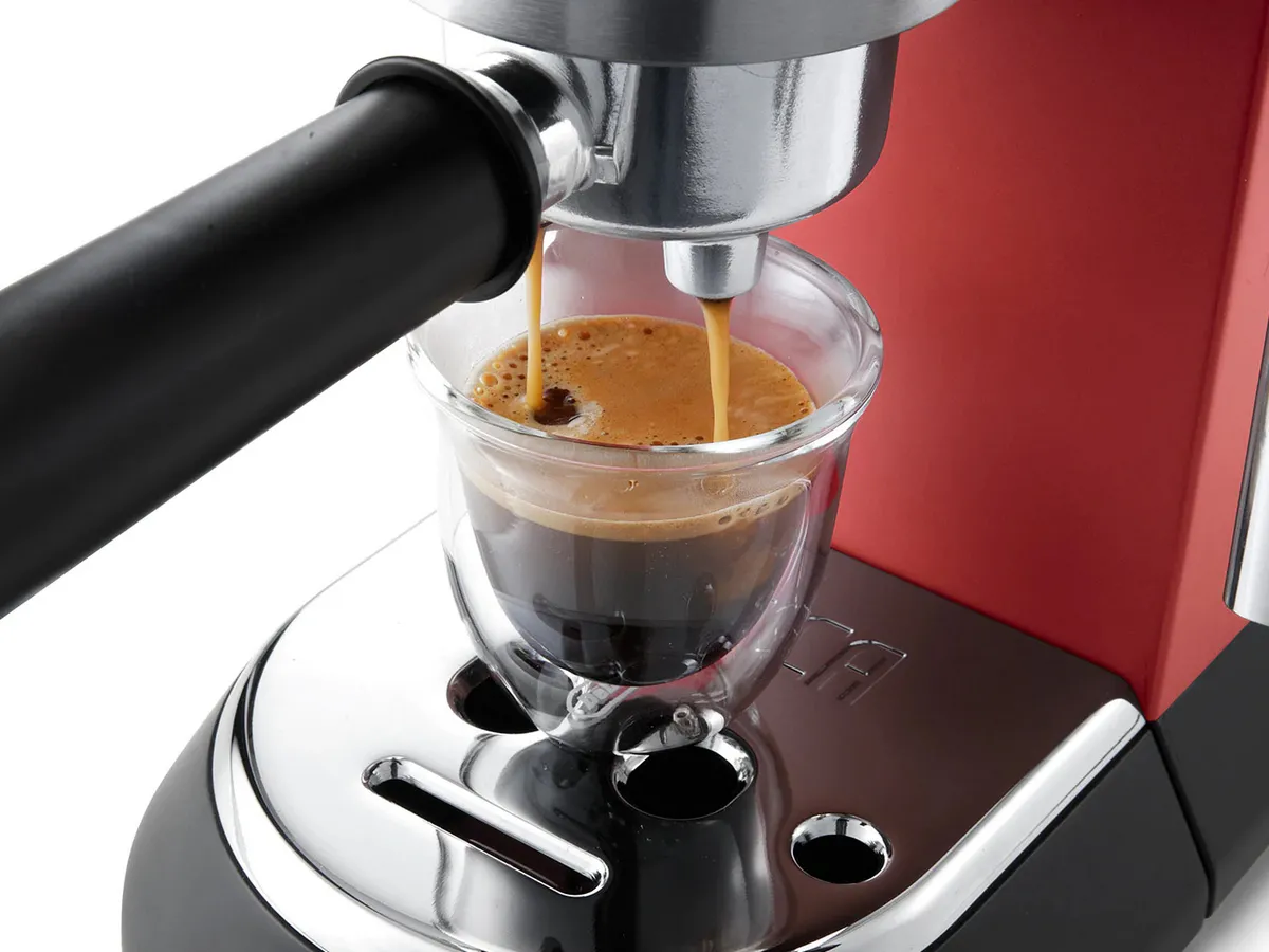 Espressor manual De'Longhi Dedica Pump Espresso, 1300W, Roșu