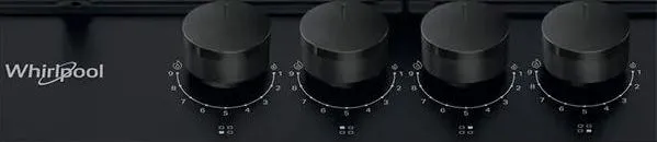 Plită pe gaz Whirlpool TGML 661 NB, Negru