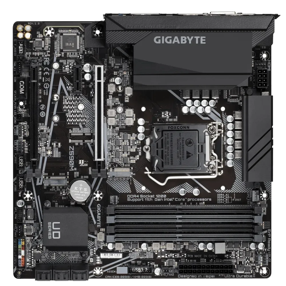 Материнская плата Gigabyte Z590M, LGA1200, Intel Z590, Micro-ATX