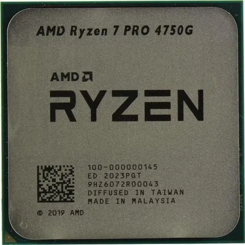 APU AMD Ryzen 7 PRO 4750G (3.6-4.4GHz, 8C/16T, L3 8MB, 7nm, Radeon Graphics, 65W), AM4, Tray