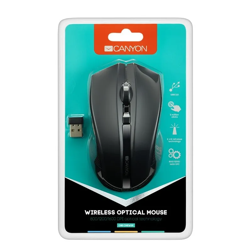 Беcпроводная мышь Canyon MW-5, Чёрный