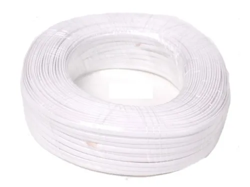 4 core telephone flat cable,TEL4W, 28AWG 2.2X4.5MM 100M/ROLL white