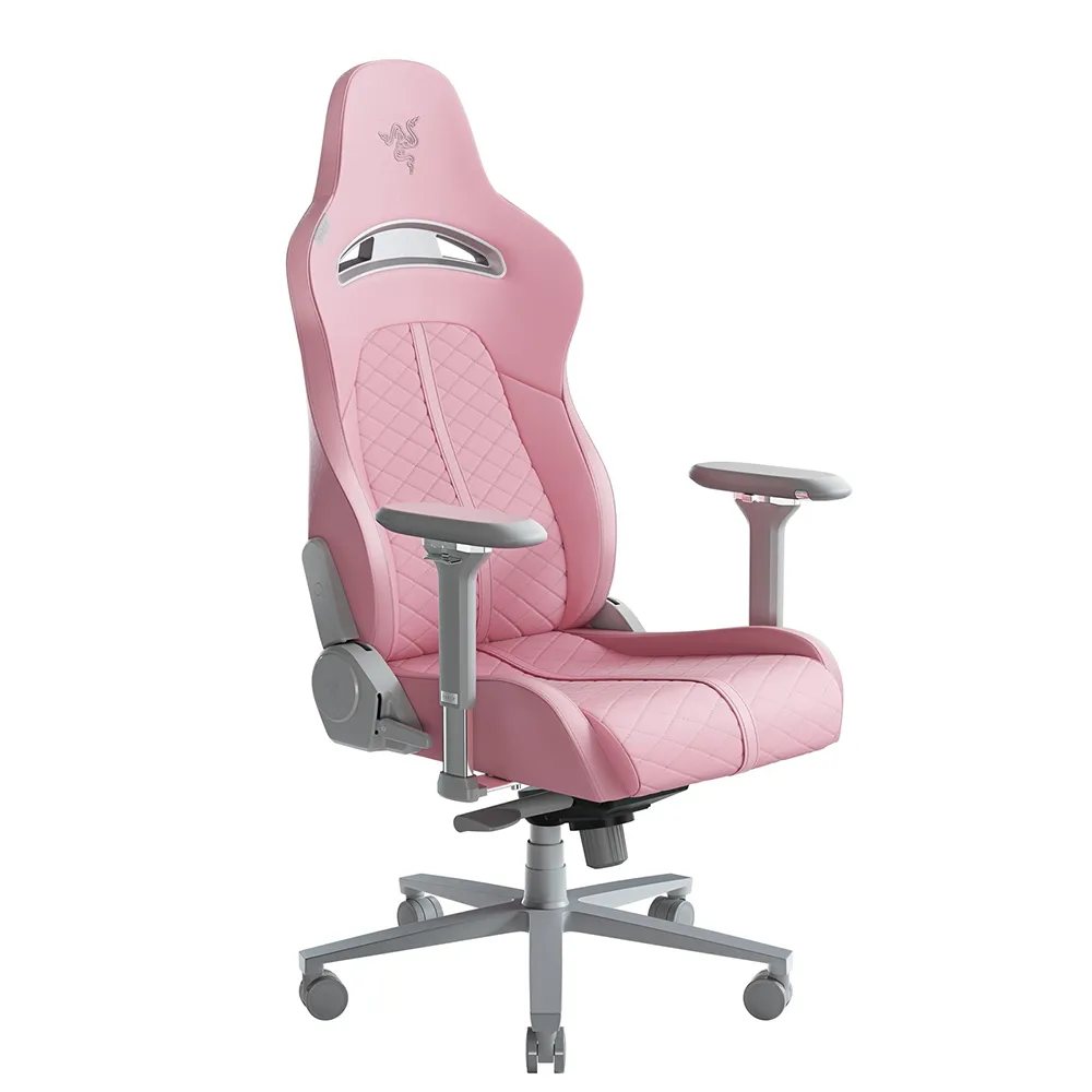 Gaming Chair Razer Enkii, Maximum load 136 kg, 166-204cm, 4D Armreast,152 Degrees, Lumbar Arch, Pink