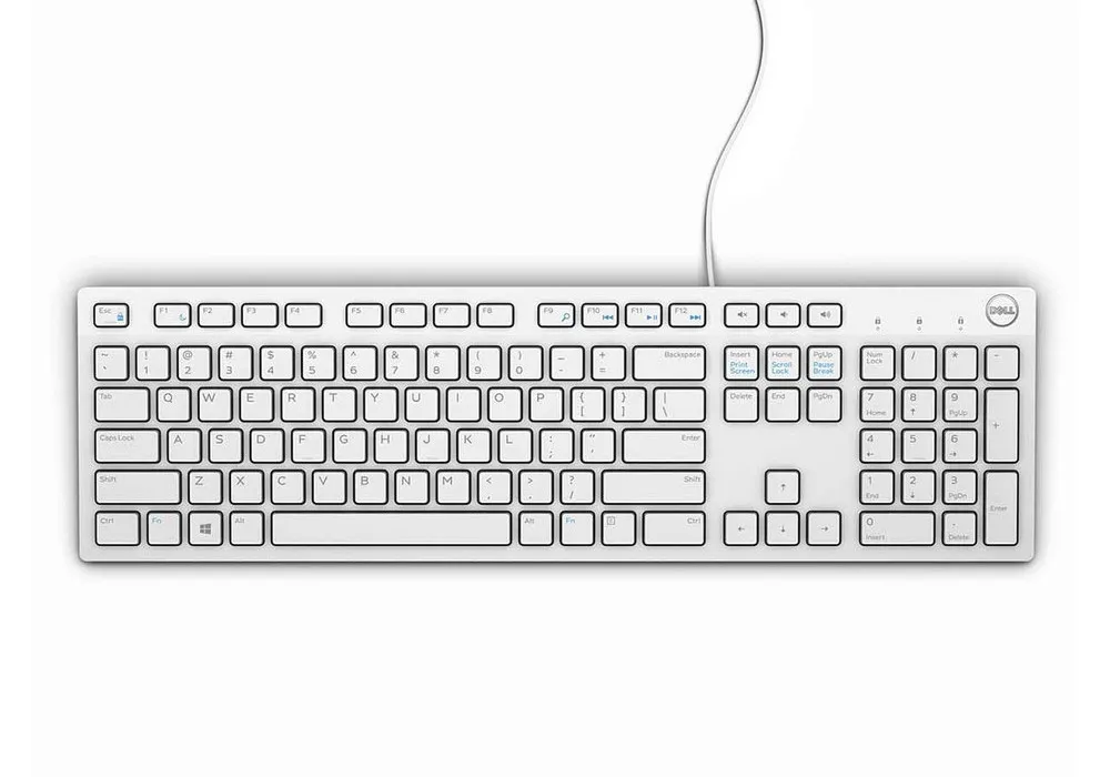 Клавиатура DELL KB216, Проводное, Белый