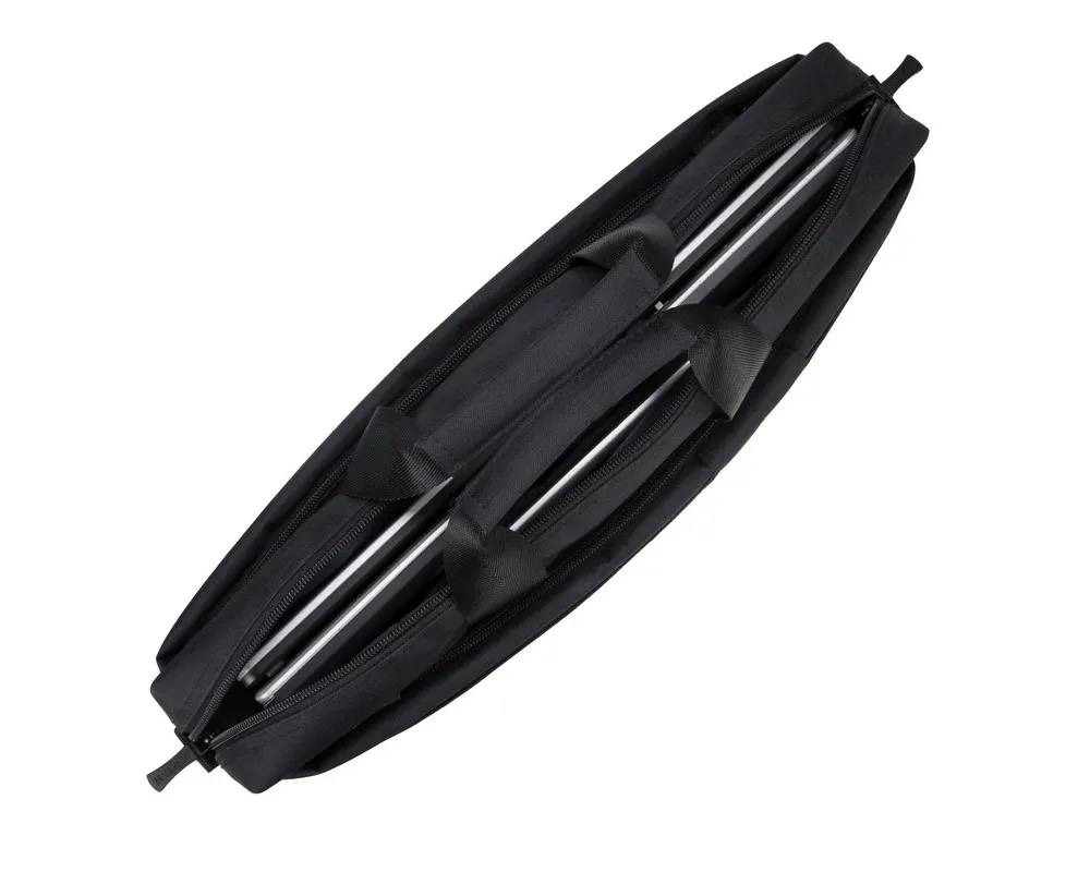 Geantă pentru Laptop RivaCase Biscayne, 15.6", Poliester, Negru