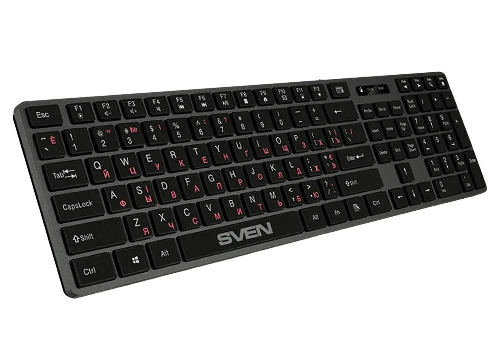Tastatură SVEN KB-E5000, Cu fir, Negru