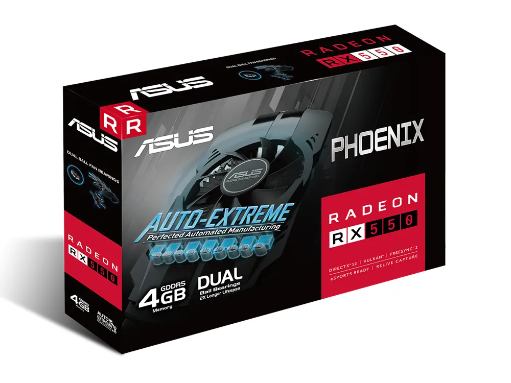 Видеокарта ASUS PH-RX550-4G-EVO,  4ГБ GDDR5 128бит