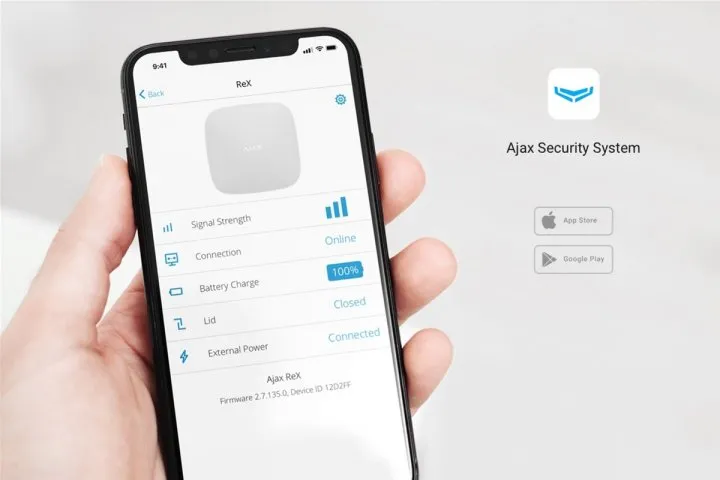 Retranslator de semnal radio Ajax ReX, Alb